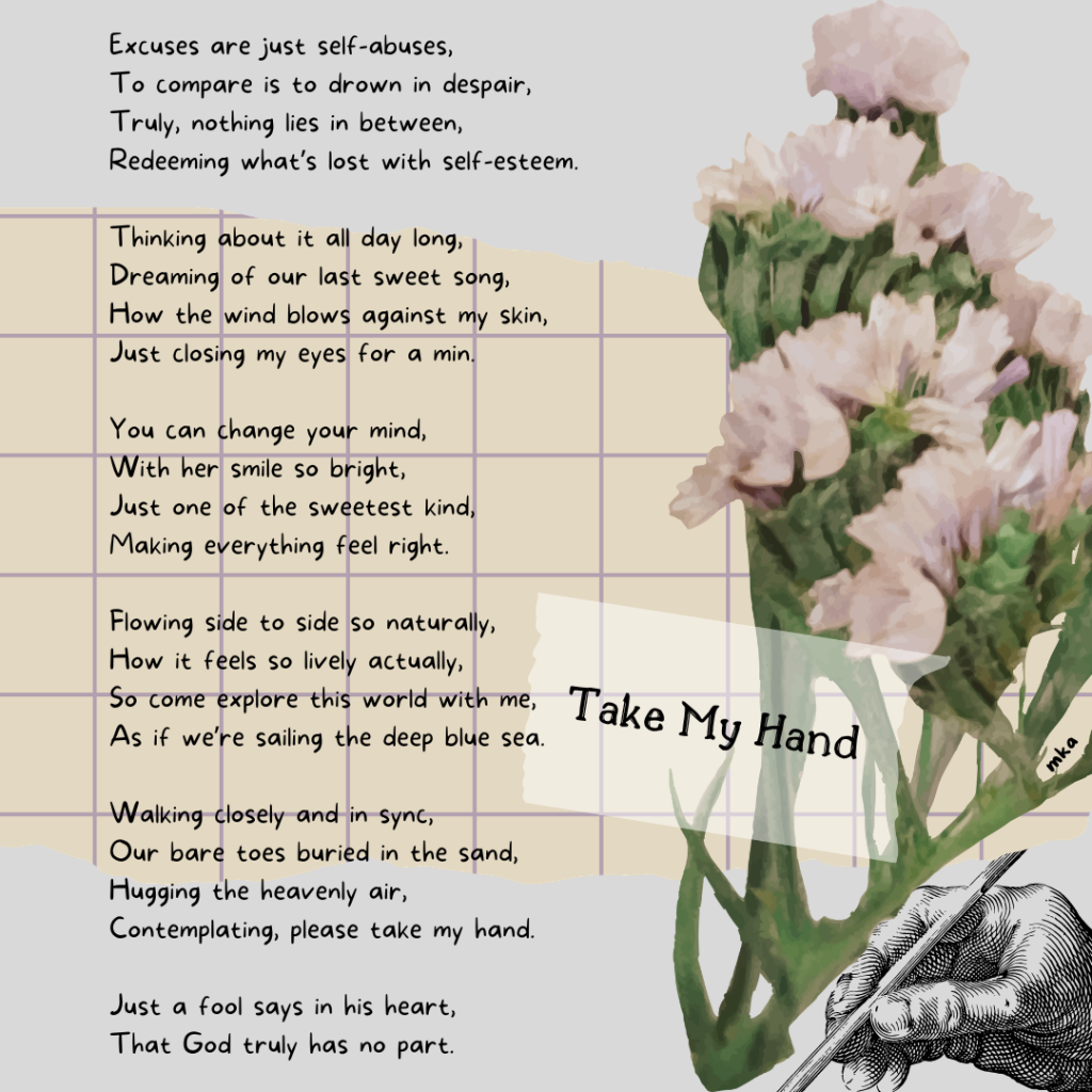 Take My Hand poetry by Mike Ahuja